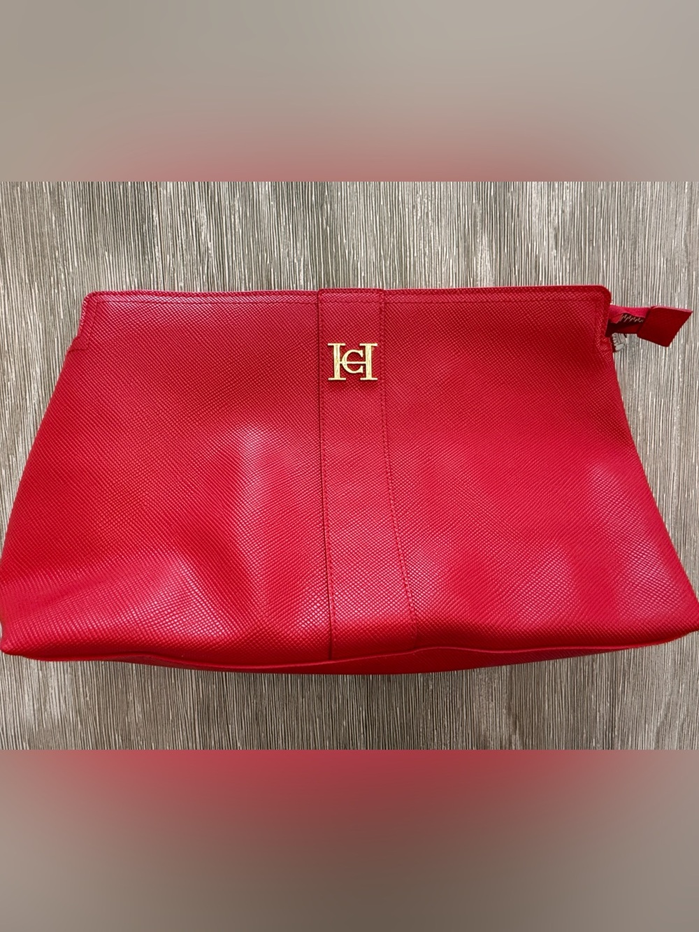 Carolina Herrera cosmetic makeup bag clutch travel bag